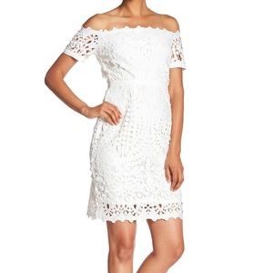Crochet Lace Off-The-Shoulder Dress